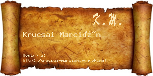 Krucsai Marcián névjegykártya